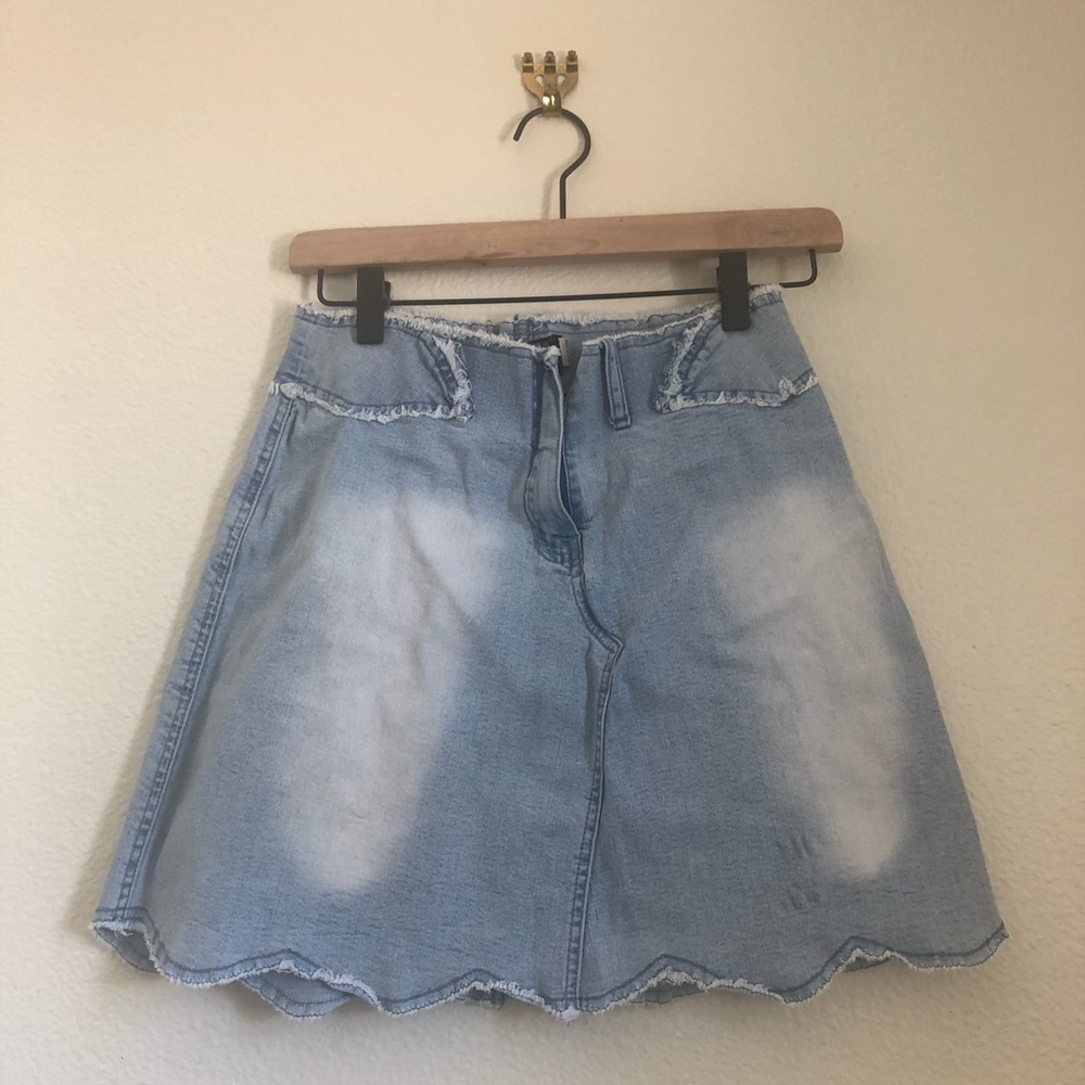 Donne IO blue denim skirt
